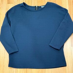 Bar III Deep Teal 3/4 Sleeve Knit Top